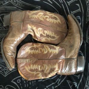 Brown Leather cowboy boots